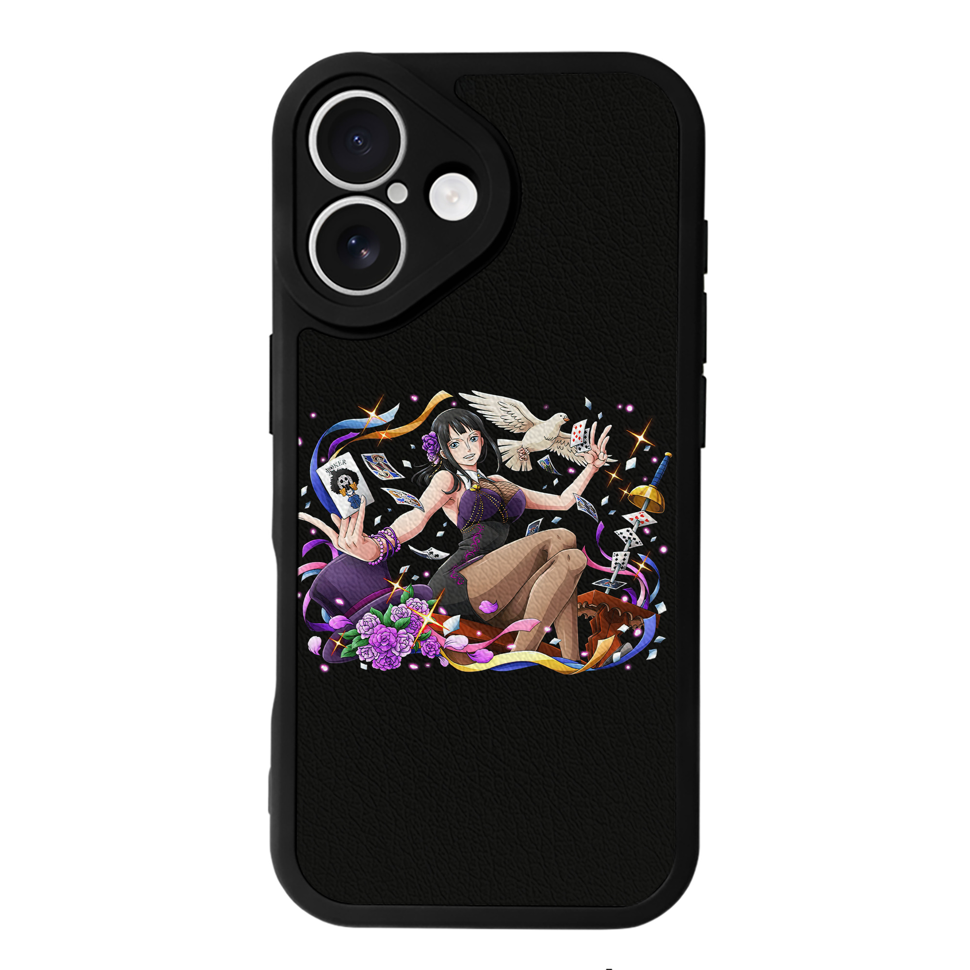 （画像用） ワンピース ニコ・ロビン ONE PIECE Nico Robin 【iPhone 16シリーズ対応】シリコンスマホケース（レザー調） 材質：シリコン